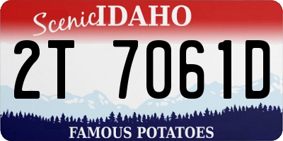 ID license plate 2T7061D