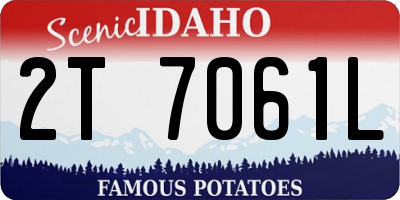 ID license plate 2T7061L