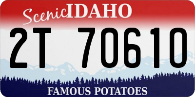 ID license plate 2T7061O