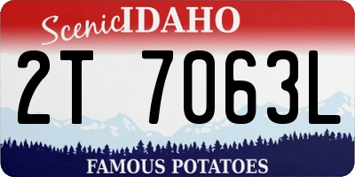 ID license plate 2T7063L