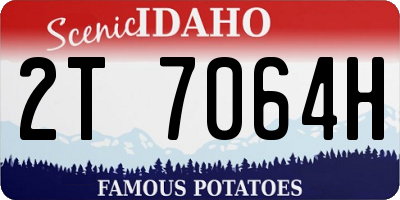 ID license plate 2T7064H