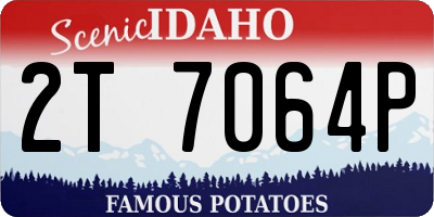 ID license plate 2T7064P