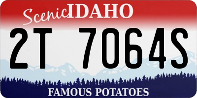 ID license plate 2T7064S