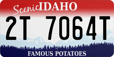 ID license plate 2T7064T