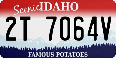 ID license plate 2T7064V