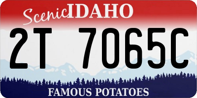 ID license plate 2T7065C