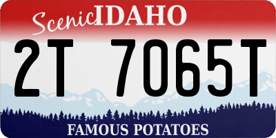 ID license plate 2T7065T