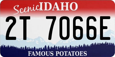 ID license plate 2T7066E