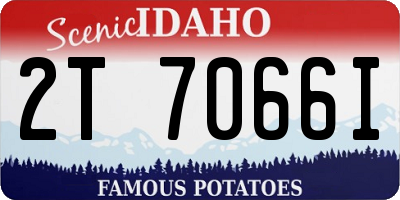 ID license plate 2T7066I