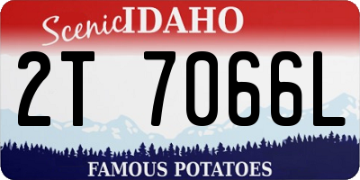 ID license plate 2T7066L