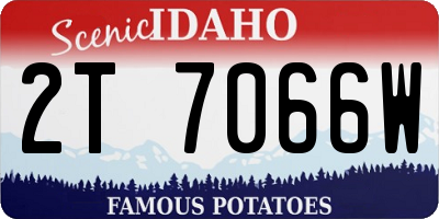 ID license plate 2T7066W
