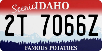 ID license plate 2T7066Z