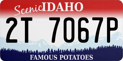 ID license plate 2T7067P