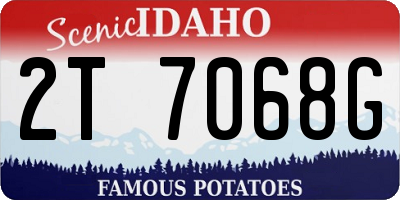 ID license plate 2T7068G