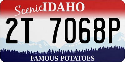 ID license plate 2T7068P