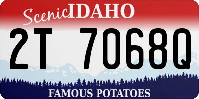 ID license plate 2T7068Q