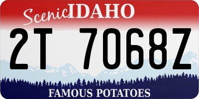 ID license plate 2T7068Z