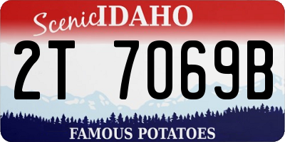 ID license plate 2T7069B