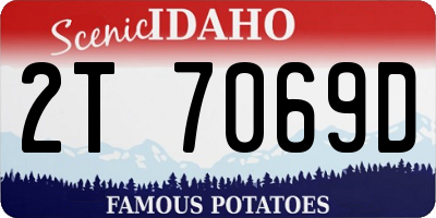 ID license plate 2T7069D