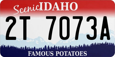 ID license plate 2T7073A