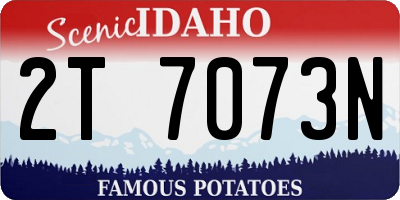 ID license plate 2T7073N