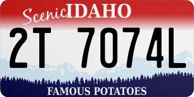 ID license plate 2T7074L