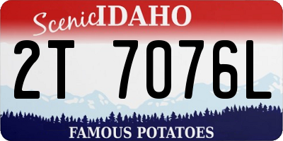 ID license plate 2T7076L