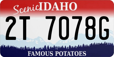 ID license plate 2T7078G