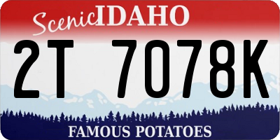 ID license plate 2T7078K