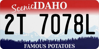 ID license plate 2T7078L