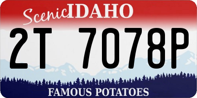 ID license plate 2T7078P