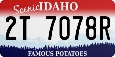 ID license plate 2T7078R