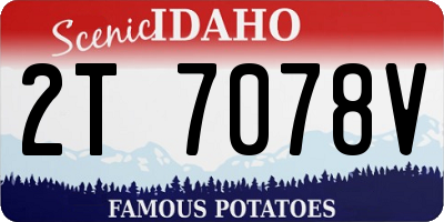 ID license plate 2T7078V