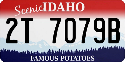 ID license plate 2T7079B