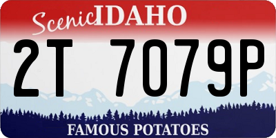 ID license plate 2T7079P
