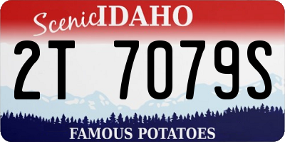 ID license plate 2T7079S
