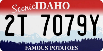 ID license plate 2T7079Y