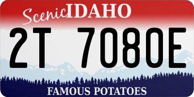 ID license plate 2T7080E