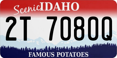 ID license plate 2T7080Q