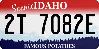 ID license plate 2T7082E