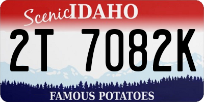 ID license plate 2T7082K