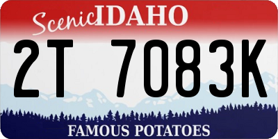ID license plate 2T7083K