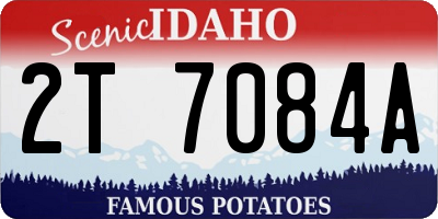 ID license plate 2T7084A