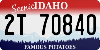 ID license plate 2T7084O