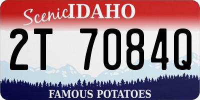ID license plate 2T7084Q