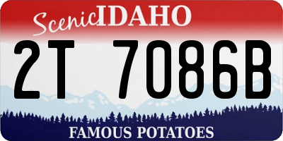 ID license plate 2T7086B