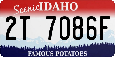 ID license plate 2T7086F