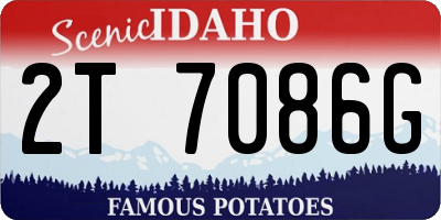 ID license plate 2T7086G