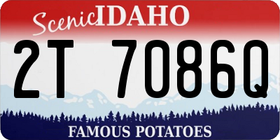 ID license plate 2T7086Q