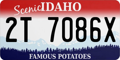 ID license plate 2T7086X